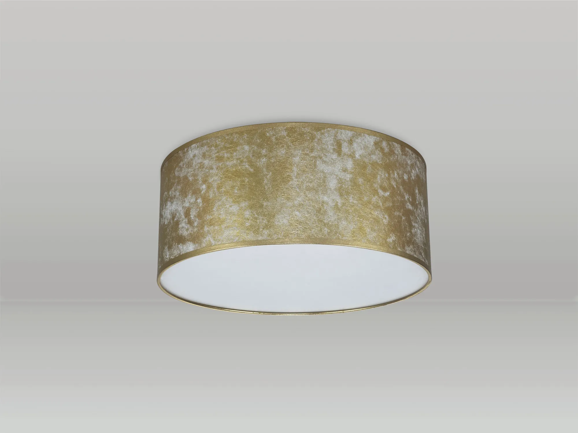 Baymont 50cm Flush 5 Light Gold Leaf, Frosted Diffuser DK0646  Deco Baymont WH GL